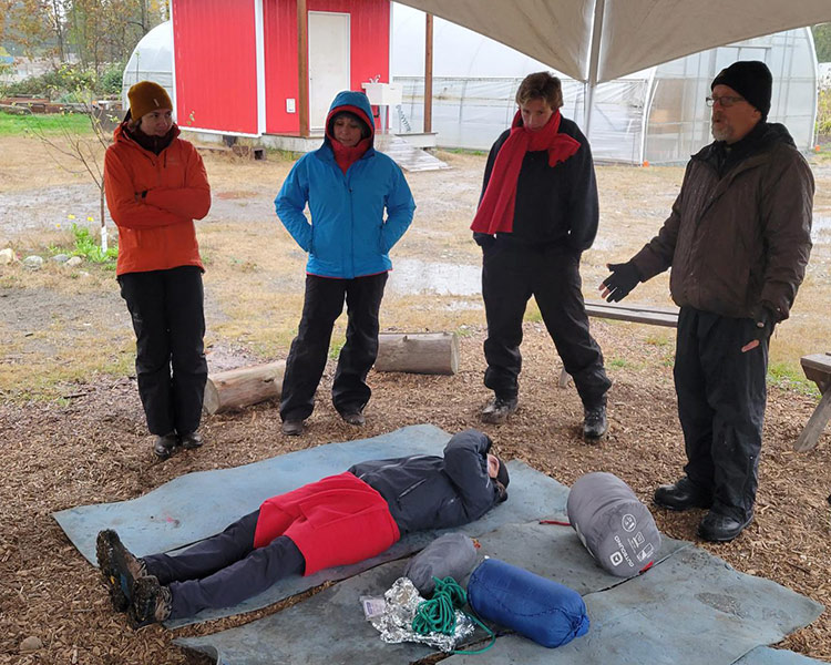 First Aid Group under tent