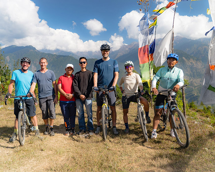 Riding in Nepal with the team