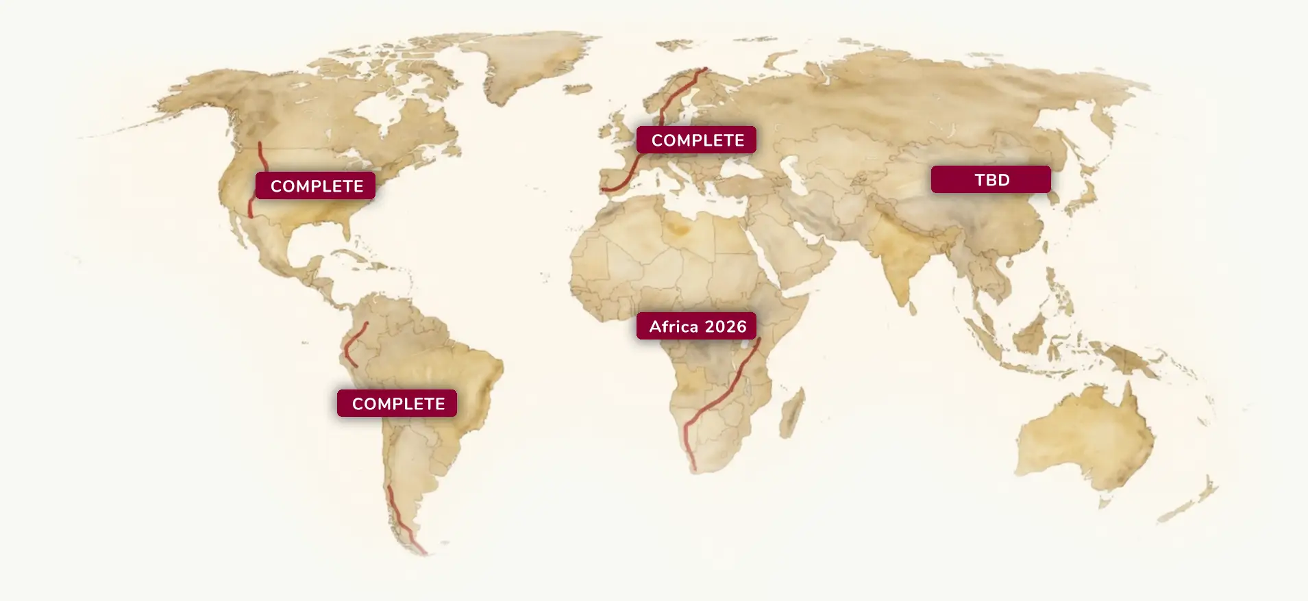 Cycle 5 Continent Routes